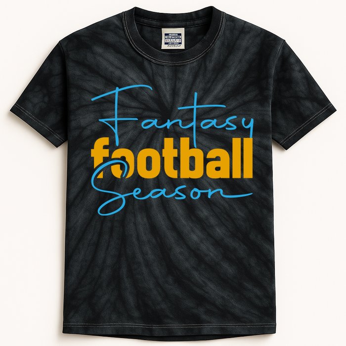 Fantasy Football Season Graphic Kids Tie-Dye T-Shirt