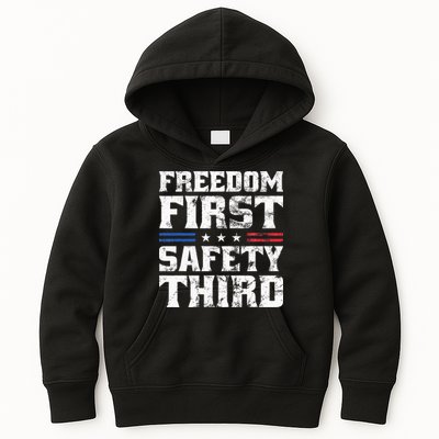 Freedom First Safety Third Fireworks 4th July Patriotic Men Kids Hoodie