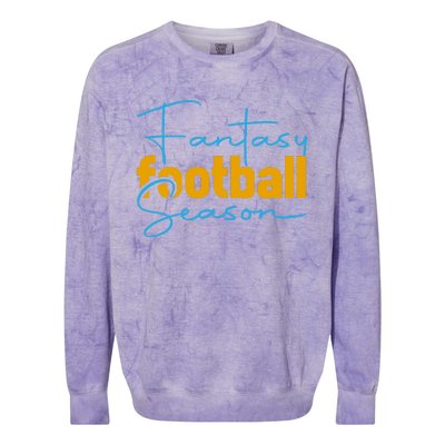 Fantasy Football Season Graphic Colorblast Crewneck Sweatshirt