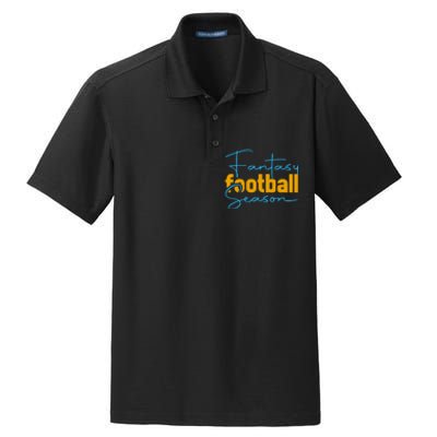 Fantasy Football Season Graphic Dry Zone Grid Polo