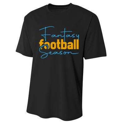 Fantasy Football Season Graphic Performance Sprint T-Shirt