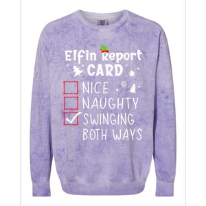 Funny Family Saying Christmas Nice Naughty Xmas List Meme Gift Colorblast Crewneck Sweatshirt