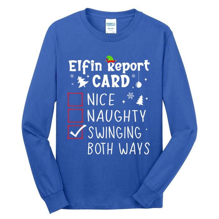 Funny Family Saying Christmas Nice Naughty Xmas List Meme Gift Tall Long Sleeve T-Shirt