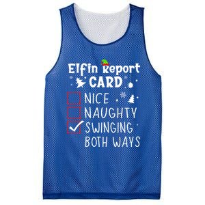 Funny Family Saying Christmas Nice Naughty Xmas List Meme Gift Mesh Reversible Basketball Jersey Tank