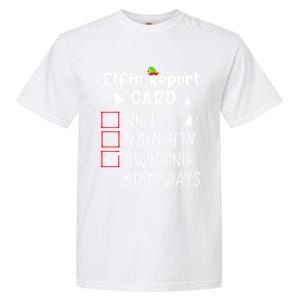 Funny Family Saying Christmas Nice Naughty Xmas List Meme Gift Garment-Dyed Heavyweight T-Shirt