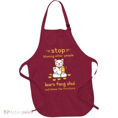 Funny Feng Shui Sarcastic New Age Full-Length Apron With Pockets