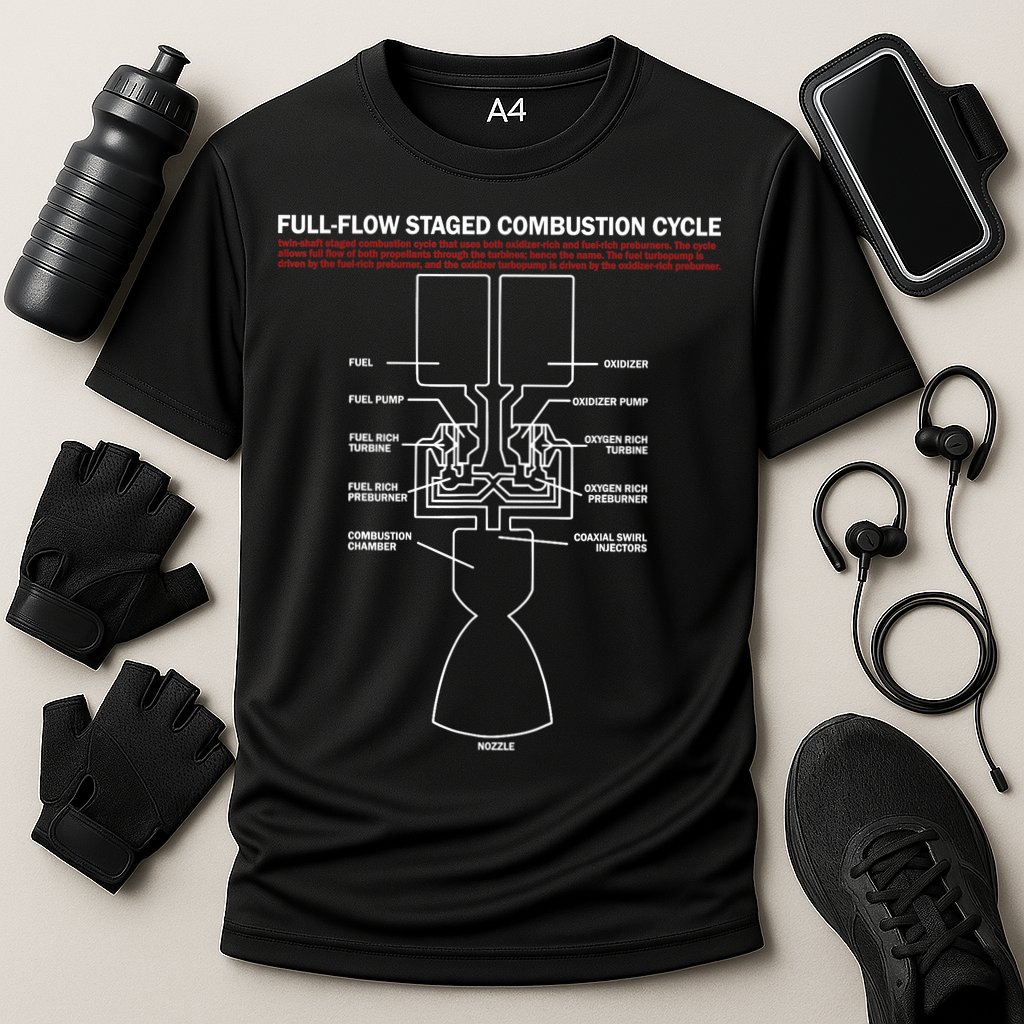 Full Flow Staged Combustion Cycle - Rocket Science Performance Shirt