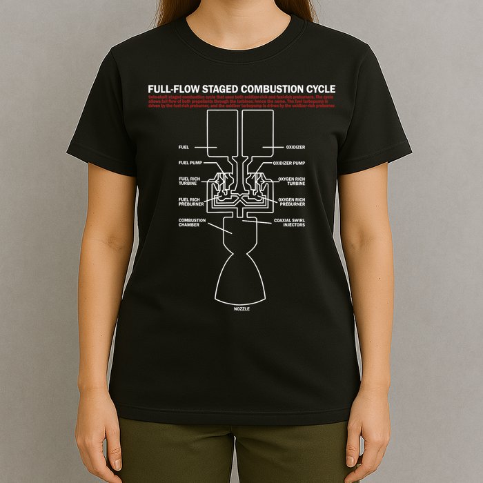 Full Flow Staged Combustion Cycle - Rocket Science T-Shirt