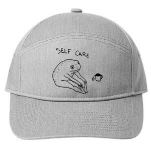 Funny Frog Self Care 7-Panel Snapback Hat