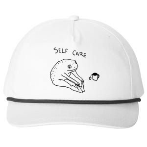 Funny Frog Self Care Snapback Five-Panel Rope Hat