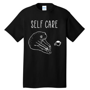 Funny Frog Self Care Yoga Tall T-Shirt