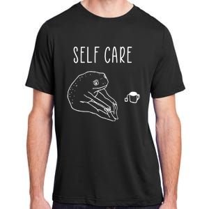 Funny Frog Self Care Yoga Adult ChromaSoft Performance T-Shirt