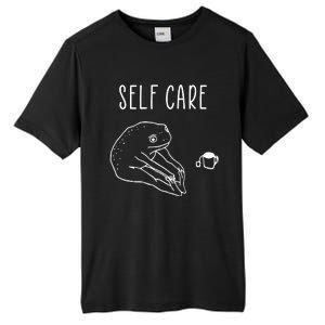 Funny Frog Self Care Yoga Tall Fusion ChromaSoft Performance T-Shirt