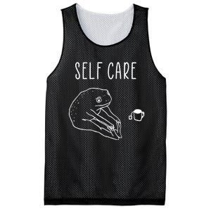 Funny Frog Self Care Yoga Mesh Reversible Basketball Jersey Tank