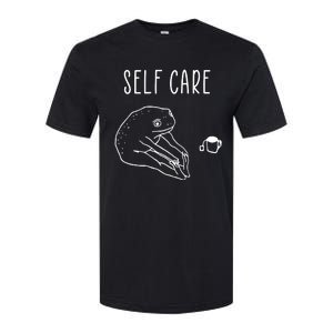 Funny Frog Self Care Yoga Softstyle CVC T-Shirt