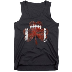 Funny Football Shamrock St Patricks Day Irish Tank Top