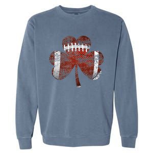 Funny Football Shamrock St Patricks Day Irish Garment-Dyed Sweatshirt