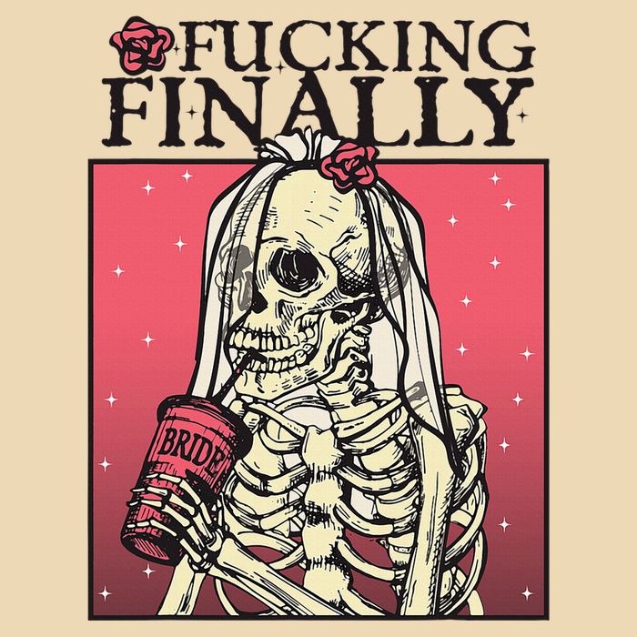 Fucking Finally Sugar Skull Bride Engagement Bride Squad Zip Tote Bag