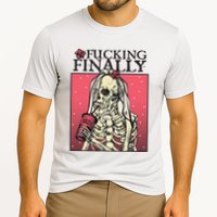 Fucking Finally Sugar Skull Bride Engagement Bride Squad Cooling Performance Crew T-Shirt