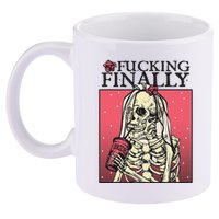 Fucking Finally Sugar Skull Bride Engagement Bride Squad 11oz C Handle Ceramic Mug