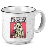 Fucking Finally Sugar Skull Bride Engagement Bride Squad 15oz Campfire Ceramic Mug
