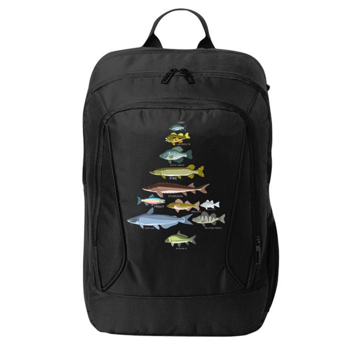 Freshwater Fish Species Christmas Tree Fishing Xmas City Backpack