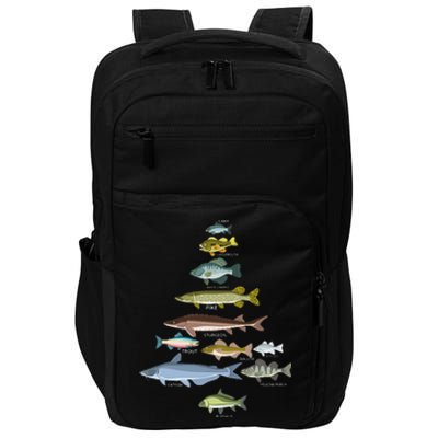 Freshwater Fish Species Christmas Tree Fishing Xmas Impact Tech Backpack