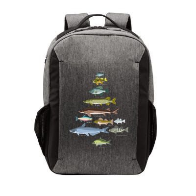 Freshwater Fish Species Christmas Tree Fishing Xmas Vector Backpack