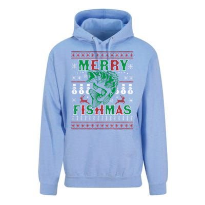 Funny Fish Sweater Fishing Santa Pajama Fisher Merry Fishmas Cool Gift Unisex Surf Hoodie