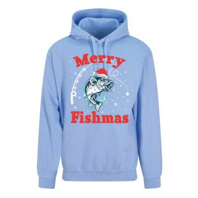 Funny Fishing Santa Fish Sweater Pajama Fisher Merry Fishmas Gift Unisex Surf Hoodie