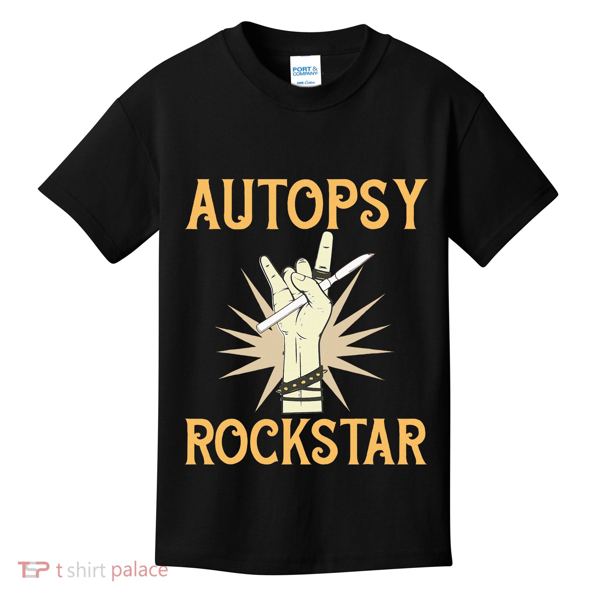 Funny Forensic Scientist Science Autopsy Rockstar Kids T-Shirt