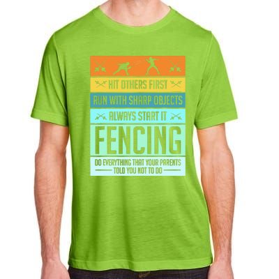 Funny Fencing Sport Pun For Men Women Kids Adult ChromaSoft Performance T-Shirt