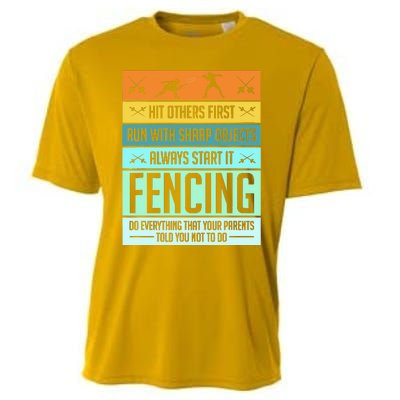 Funny Fencing Sport Pun For Men Women Kids Cooling Performance Crew T-Shirt