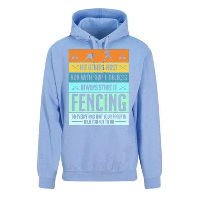 Funny Fencing Sport Pun For Men Women Kids Unisex Surf Hoodie