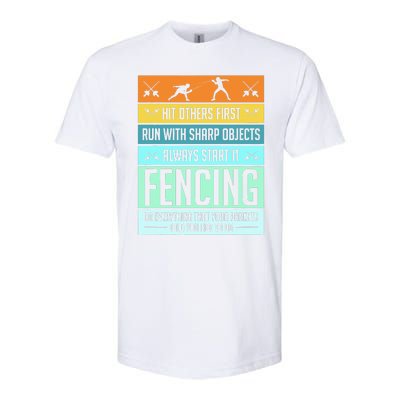 Funny Fencing Sport Pun For Men Women Kids Softstyle CVC T-Shirt