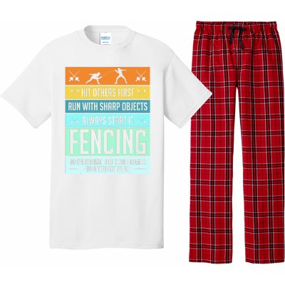 Funny Fencing Sport Pun For Men Women Kids Pajama Set