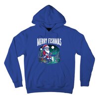 Funny Fishing Santa Merry Fishmas Christmas Sayings Great Gift Hoodie