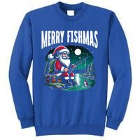 Funny Fishing Santa Merry Fishmas Christmas Sayings Great Gift Sweatshirt