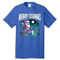 Funny Fishing Santa Merry Fishmas Christmas Sayings Great Gift Tall T-Shirt