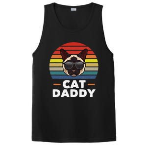 Funny Funny Siamese Cat Daddy Cat Owner Fathers Day PosiCharge Competitor Tank