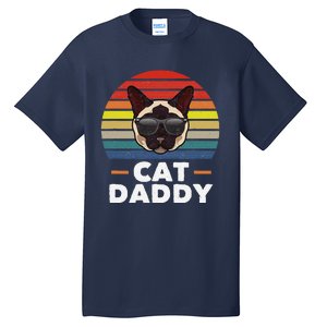 Funny Funny Siamese Cat Daddy Cat Owner Fathers Day Tall T-Shirt