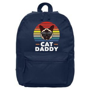 Funny Funny Siamese Cat Daddy Cat Owner Fathers Day 16 in Basic Backpack