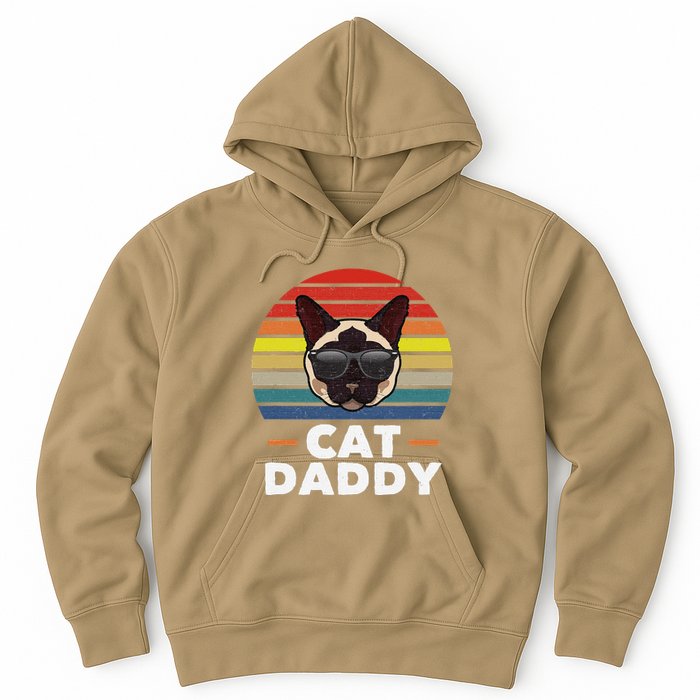 Funny Funny Siamese Cat Daddy Cat Owner Fathers Day Hoodie