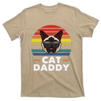 Funny Funny Siamese Cat Daddy Cat Owner Fathers Day T-Shirt