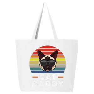 Funny Funny Siamese Cat Daddy Cat Owner Fathers Day 25L Jumbo Tote