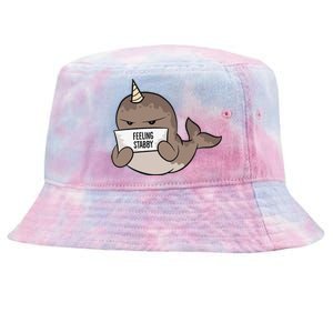 Funny Feeling Stabby Kawaii Whale Tie-Dyed Bucket Hat