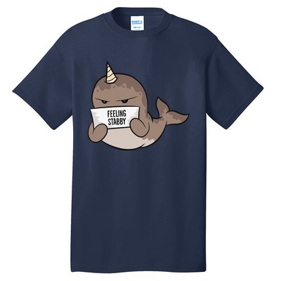 Funny Feeling Stabby Kawaii Whale Tall T-Shirt