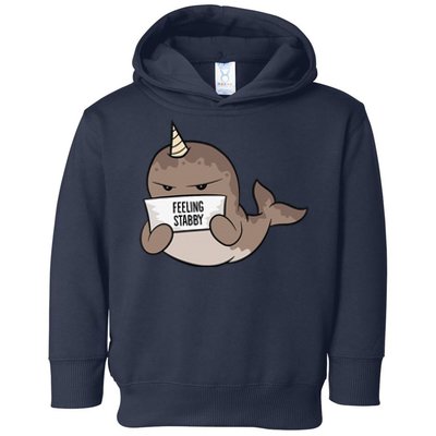 Funny Feeling Stabby Kawaii Whale Toddler Hoodie