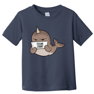 Funny Feeling Stabby Kawaii Whale Toddler T-Shirt