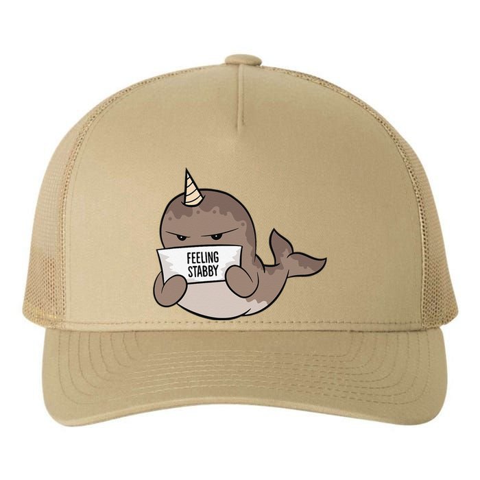 Funny Feeling Stabby Kawaii Whale Yupoong Adult 5-Panel Trucker Hat